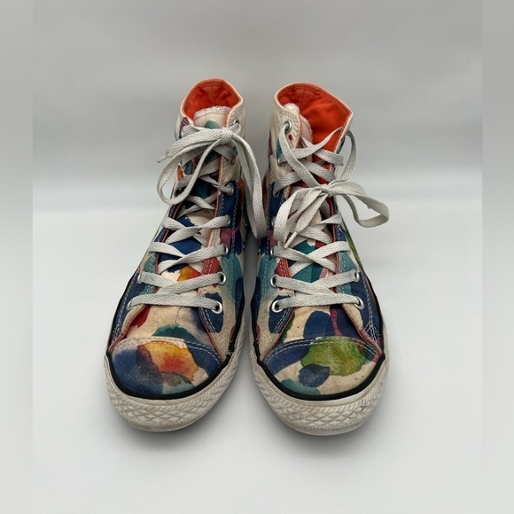 Converse All Star Wild Mango Paint splatter hi tip Chucks - Picture 2 of 10